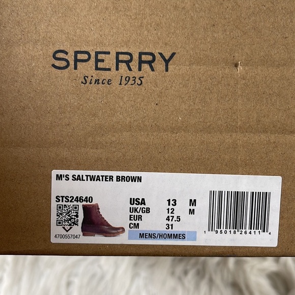 Sperry Men’s Saltwater Top Sider Duck Rain Boots Brown Size 13 NEW main image 9
